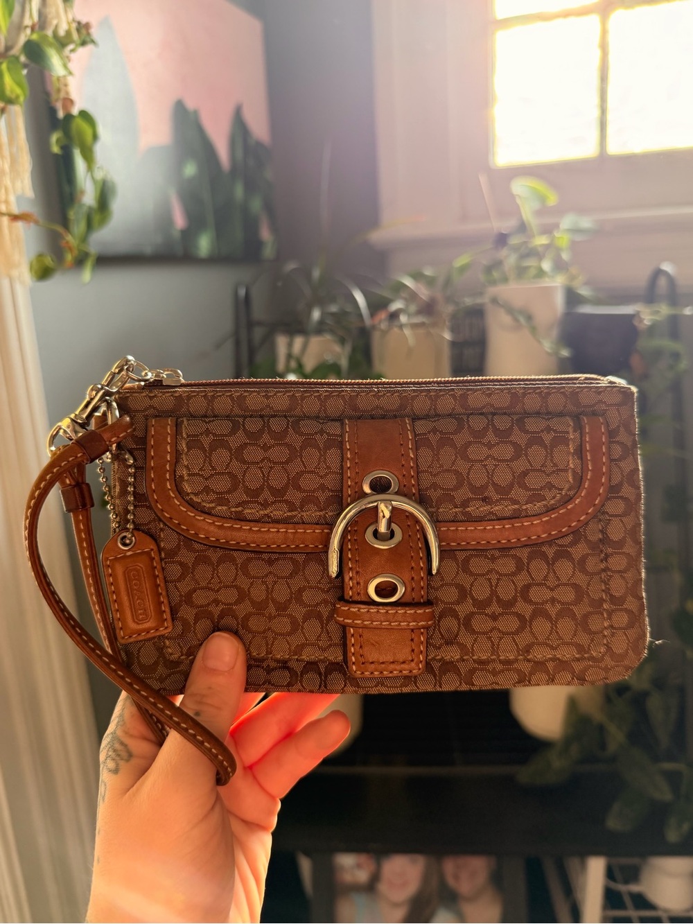 Coach Soho Mini Signature C Buckle Wristlet